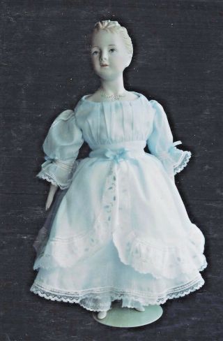 16 - 17 " Antique Fashion/china Head/parian Lady Doll Cloth Body & Dress Pattern