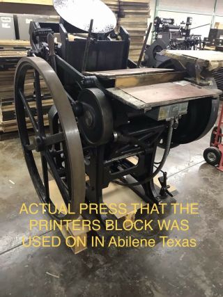 KOEHRING Antique Letterpress Printing Printer Block Wood Copper 4