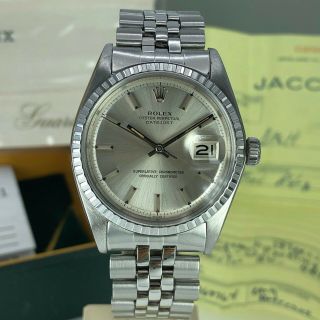 1969 Vintage Rolex Datejust 1603 Silver Dial & Papers Full Set