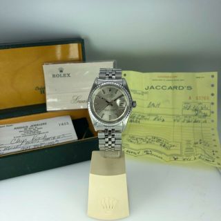 1969 Vintage Rolex Datejust 1603 Silver Dial & Papers Full Set 2