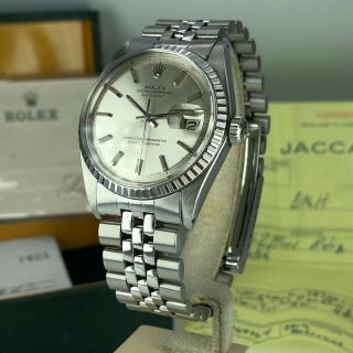 1969 Vintage Rolex Datejust 1603 Silver Dial & Papers Full Set 3