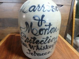Rare Stoneware Advertising Campaign Jug - Presidential Harrison & Morton 1888