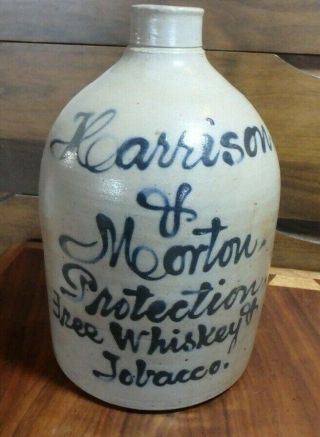 Rare Stoneware Advertising Campaign Jug - Presidential Harrison & Morton 1888 2