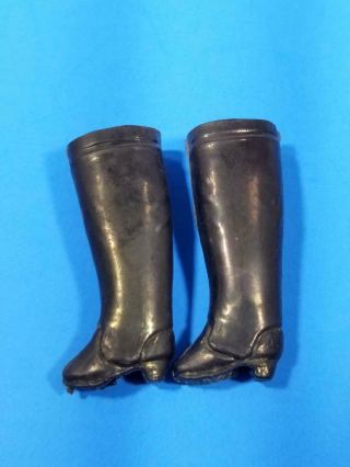Topper Dawn Doll Black Rubber Boots Minty Vintage 1970 