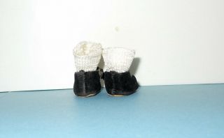 Vintage Madame Alexander - Kins Black Side Snap Shoes & Nylon Socks,  Ginny Muffie 2