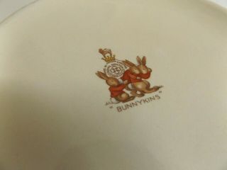 Antique 1920 ' s Child ' s Divided Warming Dish Bunnykins by Royal Doulton 5