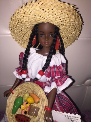 Vintage 70s Barbie Doll Aa Clone Hong Kong African American Doll Betty Teen Rare
