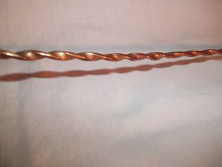 Vintage Copper Candle Snuffer Twisted Handle 11 Inch Patina Aged 3