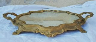 French Antique,  Center Table/tray In Gilded Metal,  Louis Xv Style,  Rocaille,  19th