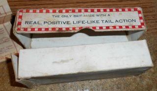 EARLY WELLER CLASSIC MINNOW LURE BOX WITH PAPER/VERY RARE 4