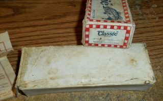 EARLY WELLER CLASSIC MINNOW LURE BOX WITH PAPER/VERY RARE 5