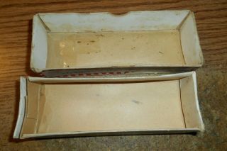 EARLY WELLER CLASSIC MINNOW LURE BOX WITH PAPER/VERY RARE 8