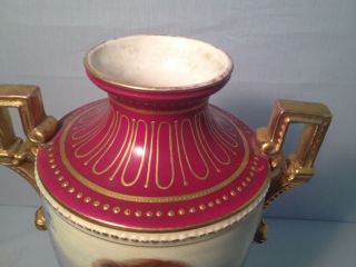 Antique Royal Bonn Porcelain Maiden Handled Vase 4