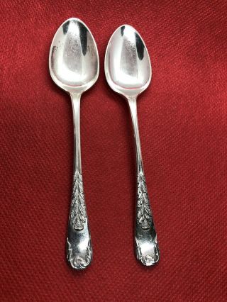 2 X Antique Vintage Sterling Silver Very Decorative Spoons Early 1900’s