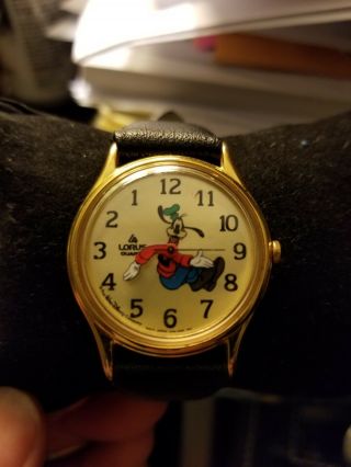 Vintage Gold Tone Lorus Backward Goofy Watch Battery
