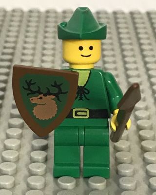 Lego Classic Castle Forestmen Robin Hood Vintage Minifigure Minifig W/ Shield