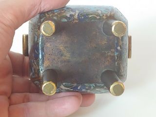 Antique Chinese Bronze And Cloisonne Incense Burner Censer. 6