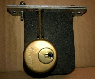 Antique Norwalk Dead Bolt Rim Door Lock With 3 Keys 2