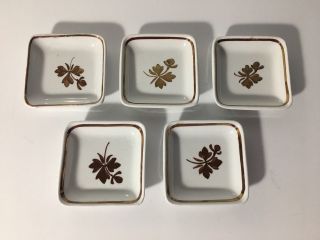 5 Antique Alfred Meakin Tea Leaf Royal Ironstone Mini Plates