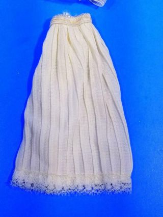 Barbie Doll Sized White Slip & Bra Near Vintage 1960 ' s 2