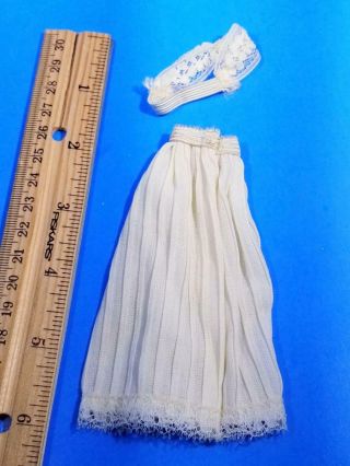 Barbie Doll Sized White Slip & Bra Near Vintage 1960 ' s 4