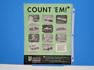 Mpc 1965 Kit Line Up & " 27 Lincoln " Color Double Sided Dealer Flyer