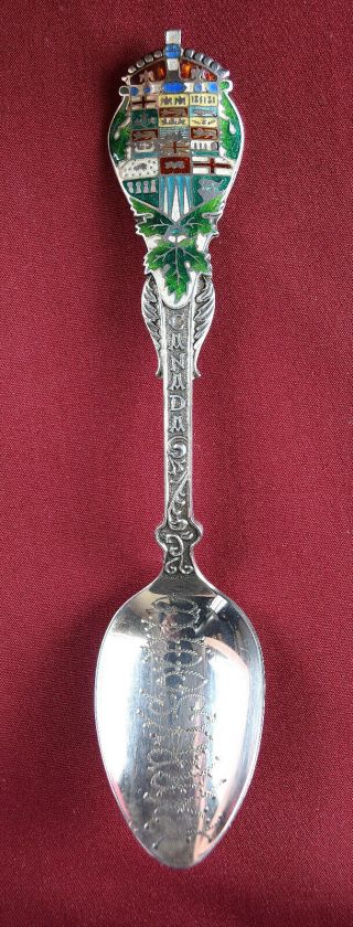 Parry Sound Ontario Canada Large Antique Sterling Silver Souvenir Spoon