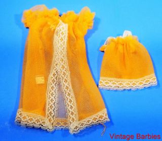 Topper Dawn Doll Orange Robe & Nightgown Minty Vintage 1970 