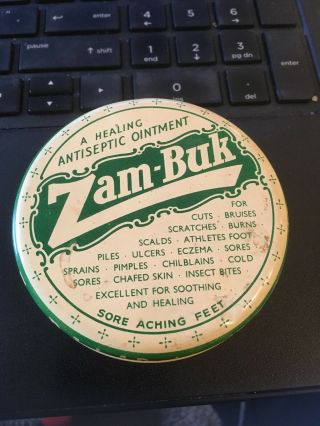 Vintage Zam - Buk Ointment Tin C.  E Fulford Ltd,  Toronto Leeds Sydney Capetown