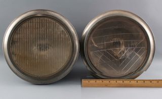 Antique Authentic 1912 - 14 Cadillac Automobile Brass Electric Headlight Headlamps