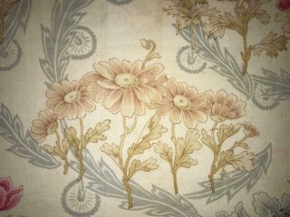 PIECE LATE 19th CENTURY FRENCH FINE LINEN COTTON,  POPPIES 427 8