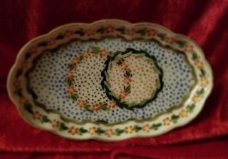 TWO ANTIQUE SEVRES FRENCH PORCELAIN CANDY DISHES MARKED 8