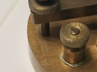 VERY RARE Signal Electric Mfg Antique Brass Morse Code Telegraph Key Ham Radio 7