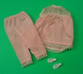 Vintage Tressy Sleepy Time Gal Pink Pajamas Complete Set Vgc