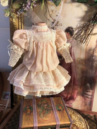 Antique Style Vintage Child Doll Dress