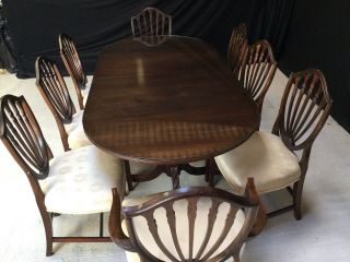 Set of 8 Grand Hepplewhite style chairs Pro French polished 6