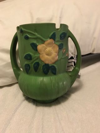 Antique Roseville Pottery Vase Green 985 - 8