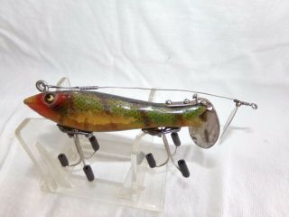 Vintage Heddon Spook Fishing Lure 2 Pc Glass Eye Perch