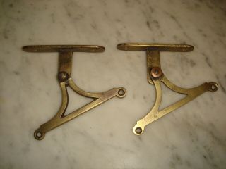 Two Brass Victorian Door Bell Pull Cranks,  Servants Bell Pull Cranks. 4