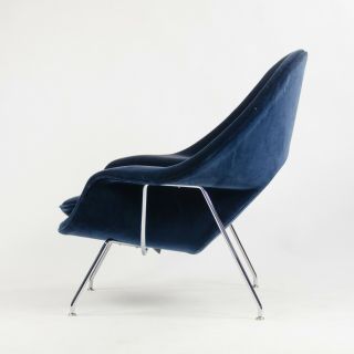 2018 Eero Saarinen Womb Chair Knoll Studio Full - Size Dark Blue Mohair Velvet 4