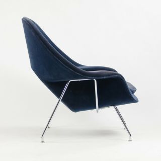 2018 Eero Saarinen Womb Chair Knoll Studio Full - Size Dark Blue Mohair Velvet 8