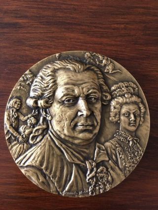 Antique Rare Bronze Medal Of Franz A.  Mesmer