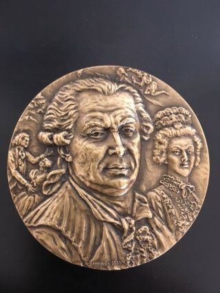 antique rare bronze medal of Franz A.  Mesmer 5