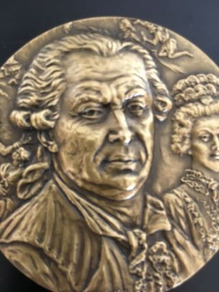 antique rare bronze medal of Franz A.  Mesmer 6
