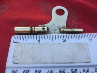 Junghans Double End Brass Clock Key 3.  75 And 1.  75mm 4