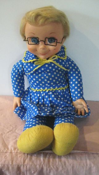 Vintage 1967 Mattel Mrs Beasley Family Affair Doll With Glasses No Talk