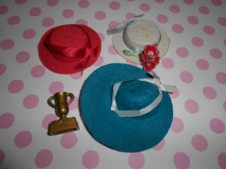 Vintage Barbie Clone Babs Premier Fab - Lu Hats And A Trophy