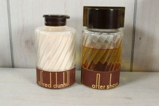 Vintage Alfred Dunhill After Shave 4 Oz & Talc For Men 2.  5 Oz Early Collectible