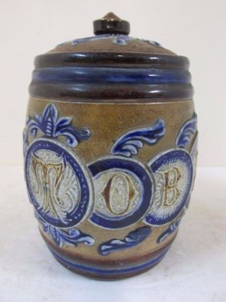 Antique Doulton Lambeth Tobacco Jar with lid,  Circa 1885 2
