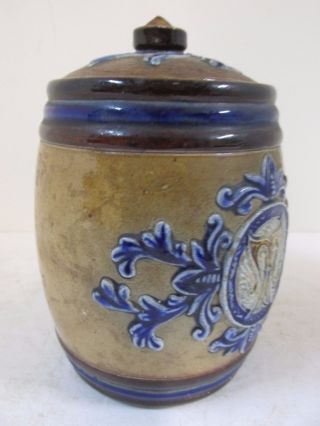 Antique Doulton Lambeth Tobacco Jar with lid,  Circa 1885 3